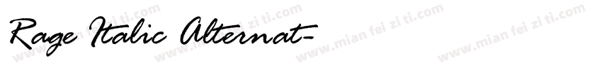Rage Italic Alternat字体转换